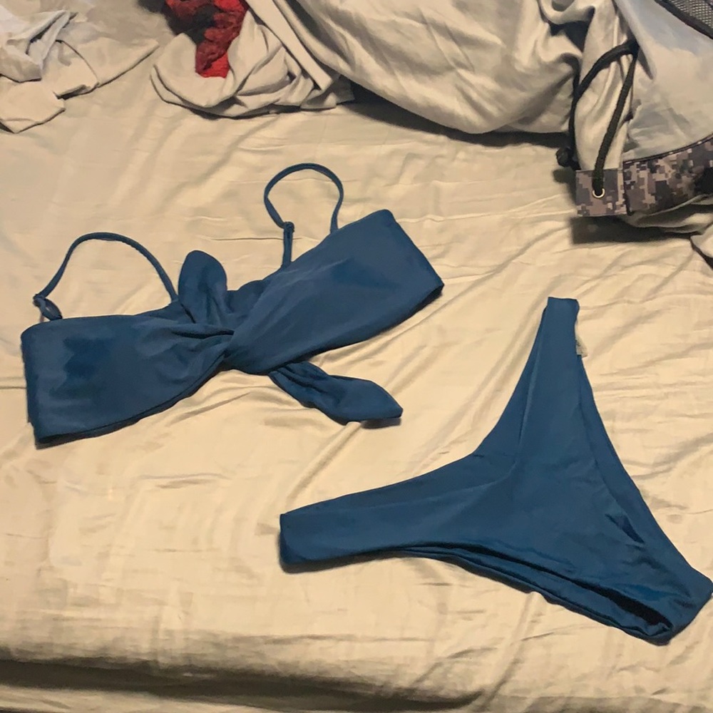 Pinkcolada Midnight Teal bikini set